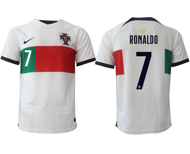 Men 2022 World Cup National Team Portugal away aaa versio white #7 Soccer Jerseys->portugal jersey->Soccer Country Jersey